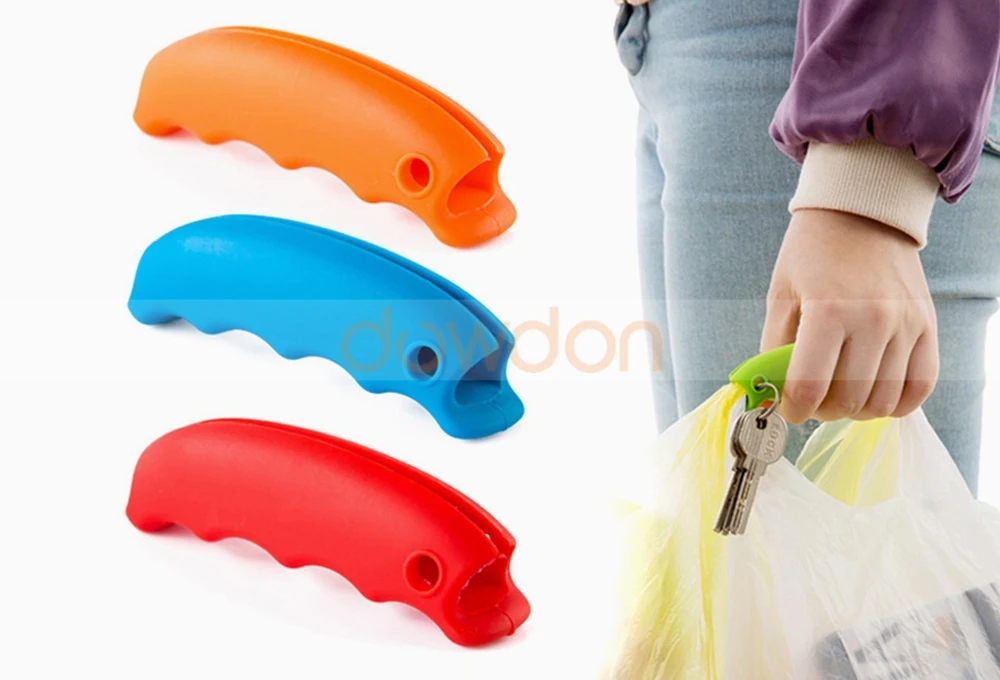 Colorful Shopping Bag Handle Cover Finger Protector Silicone Shopping