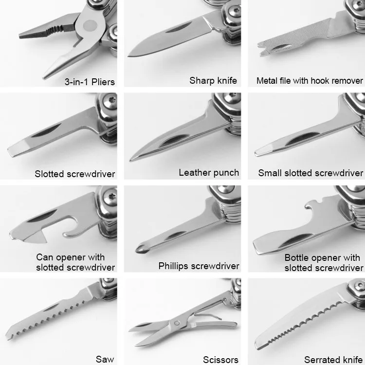 Car Survival Tools Folding Multi Purpose Plier With Seat Belt Cutter