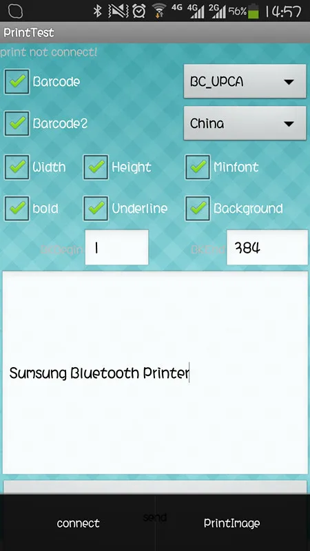 Bluetooth Printer can be Connected to Android Devices via Bluetooth or USB Cable
