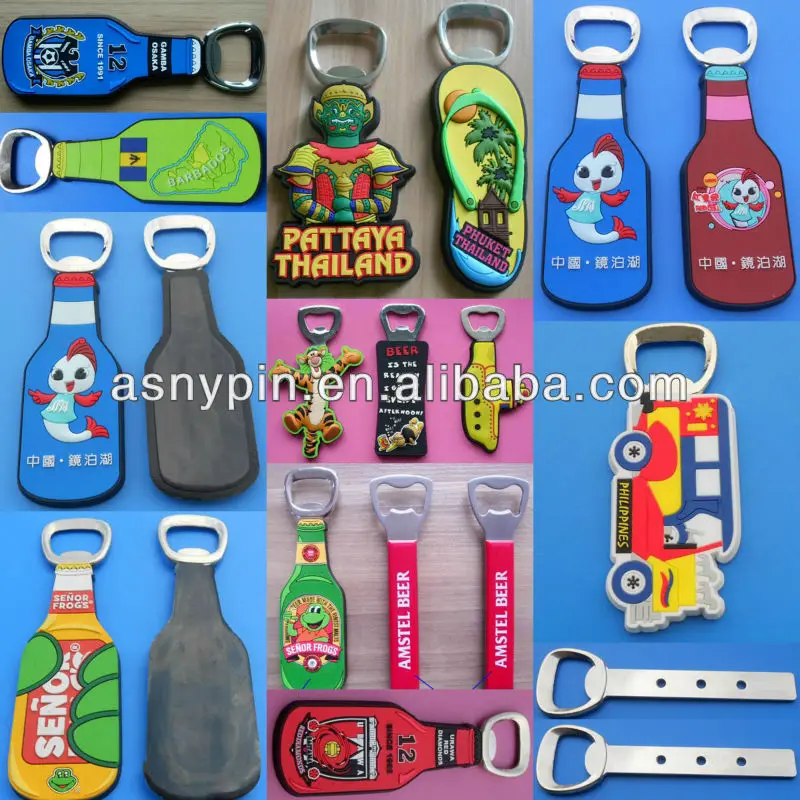 rubber PVC bottle opener magnet