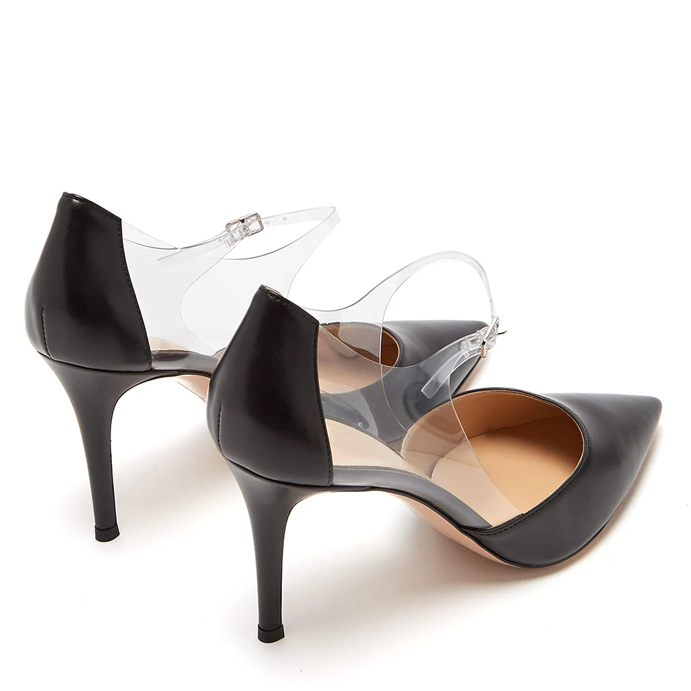 wide fit clear heels size 10
