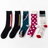 2020 New Products Wholesale Fashion Calcetines Colores Custom Funky Socks Colorful Combed Cotton Calcetines Arte