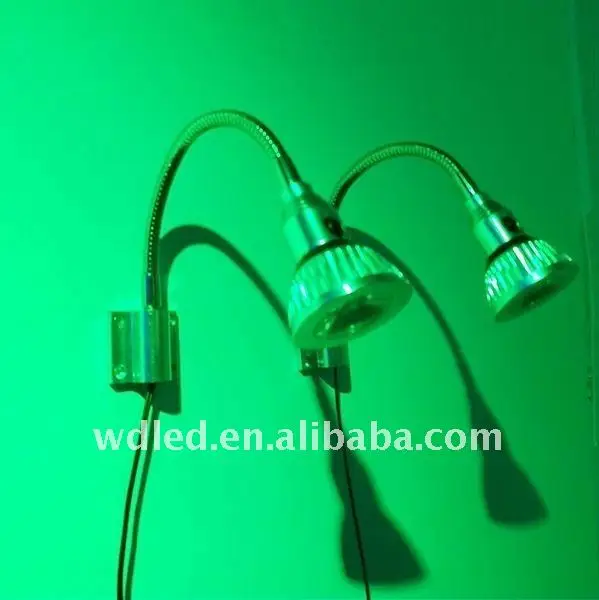 1W 110V 220v flexible arm led reading light/flexible led book light