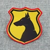 gold woven crest garment woven badge new design clothing patch embroidered badge patch iron on