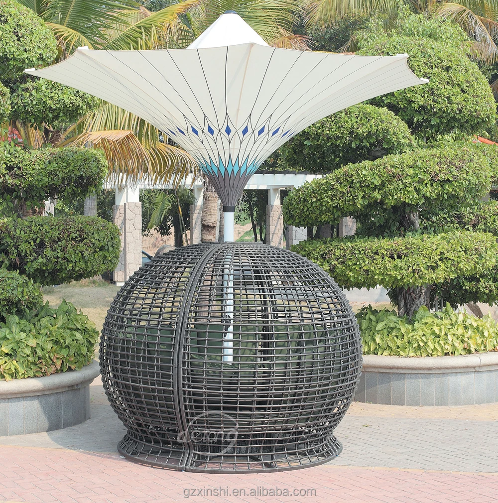 Outdoor Furniture Garden Sectional Ball Shape Gazebo Sofa Set With