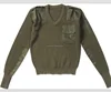 Anti-Shrink Breathable Quick Dry green mens military style sweater