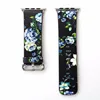 2018 Leather watch Band Strap 38/42mm Flower Prints Vintage band for apple watch