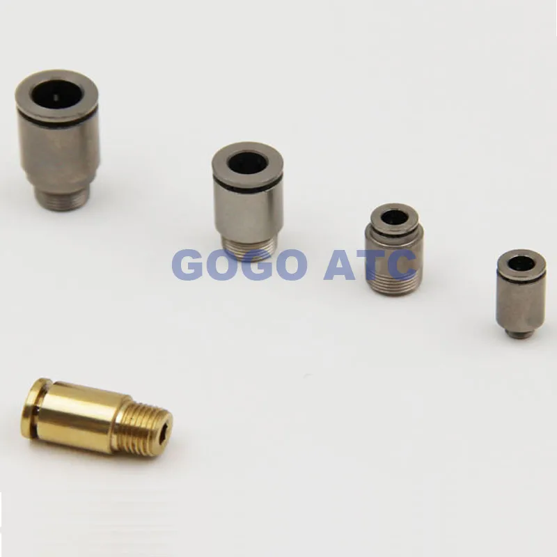 Smc Type Fittings Kqbs0401s O.d 4mm Thread Rc 1/8 All Copper Nickel