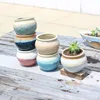 Mini indoor ceramic plant pots ceramic succulent plants handmade crafts home christmas wedding decoration