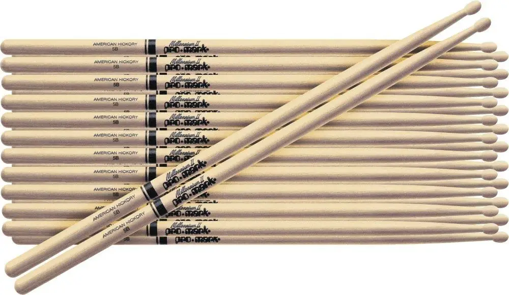 PROMARK 12-Pair American Hickory Drumsticks Nylon 5A