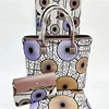 newest wholesale handmade african hollandais women super wax fabric bag set