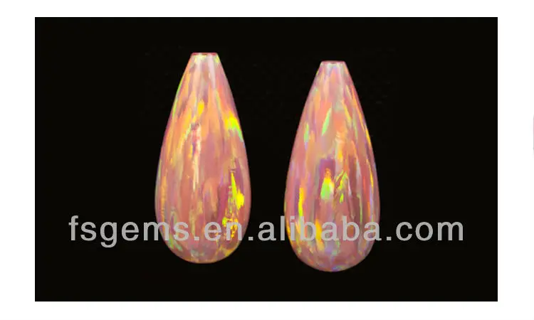 2GC03106A Gemstone Factory Supplies Drop Shape Synthetic Opal Stones Price Per Gram with Best Rough Created Opal Material
