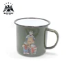 Personalized funny coffee enamelware mug with logo