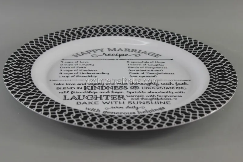 Custom Print 11" Melamine round plate