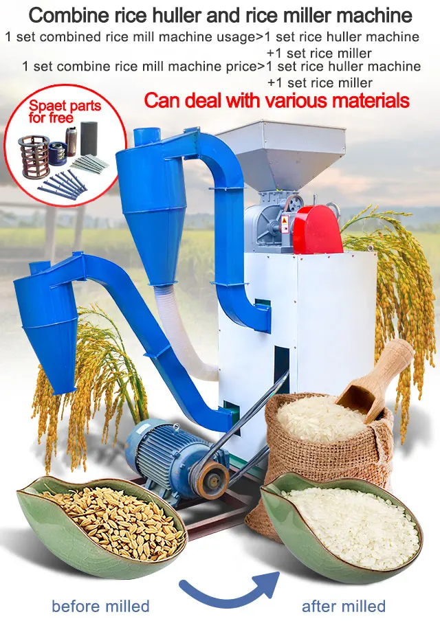 Portable Rice Mill Machine Cheap Price/one Pass White Rice Milling