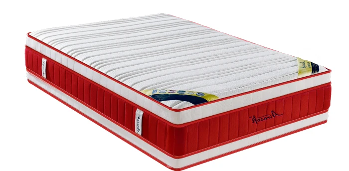Red 3D fabric hotel pocket spring memory foam king koil mattresses