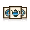 Blue classical high-end European style 3 piece wall art group painting/3 panel wall picture paintings