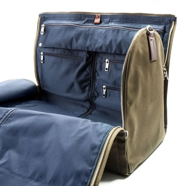 Wholesale Storage Usage Garment Bags For Dresses Men Leather Luxury Suit Carrier Canvas Garment ...