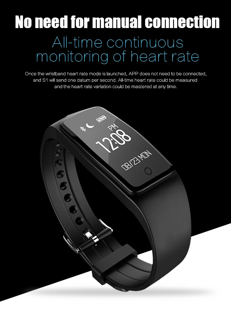 S1 Smart Band Bracelet Manual Watch Phone Smart Bracelet With Ce Rohs