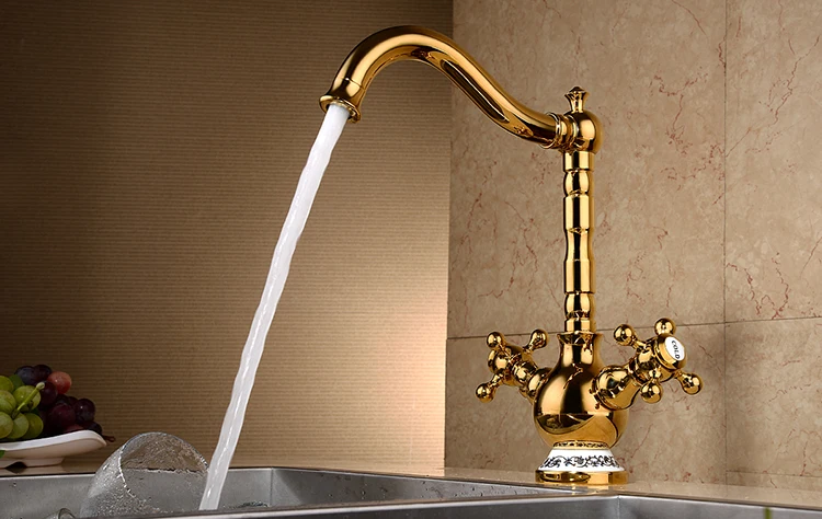 light gold kitchen faucet