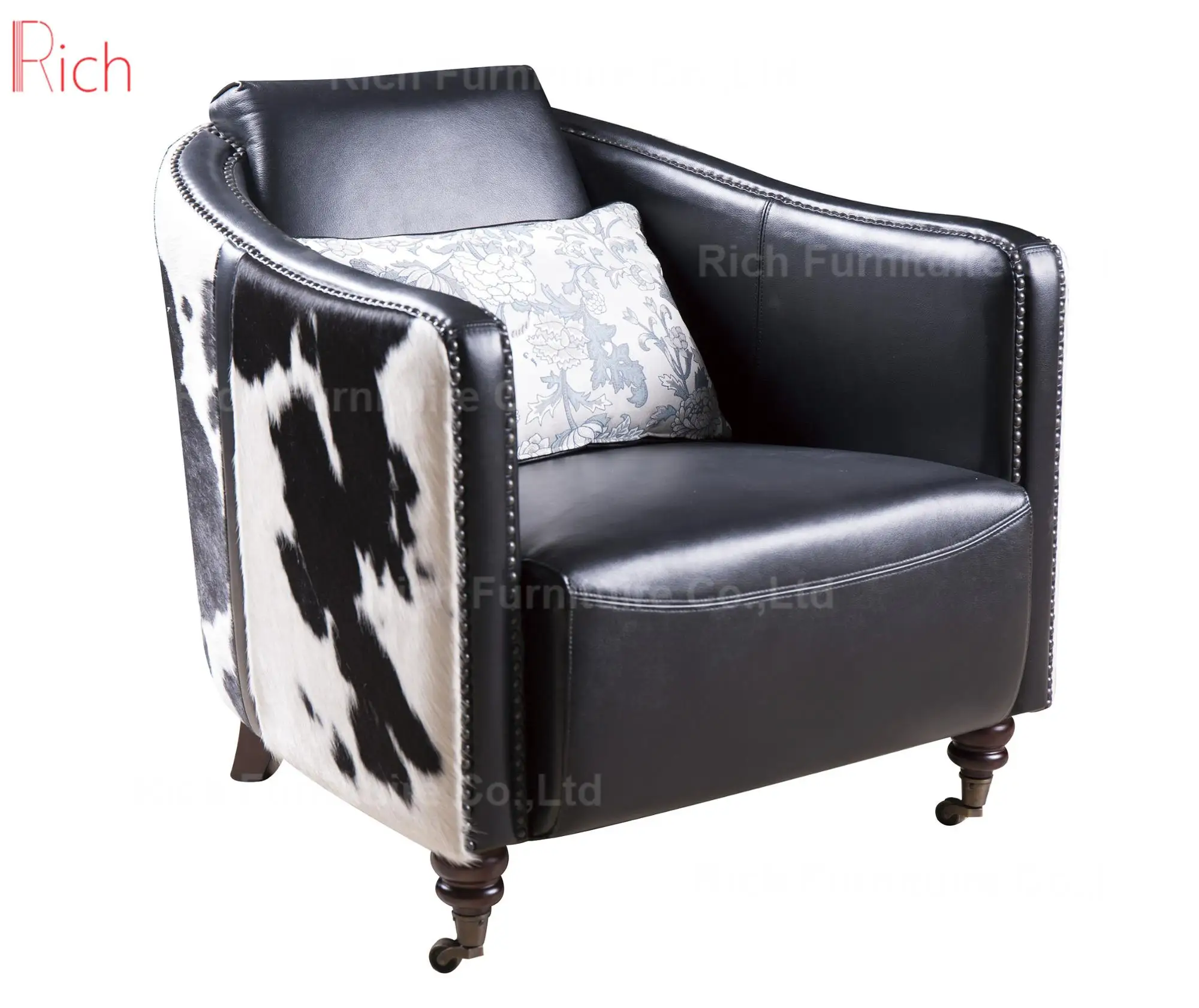 Tufted Chesterfield Style Sofa Aviation Couch With Alum Cover Armrest