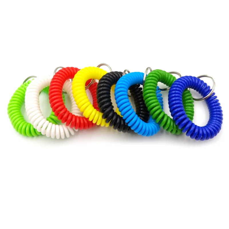 Spring Spiral Coil Wrist Band Elastic Key Chain Buy Plastic Key Chain