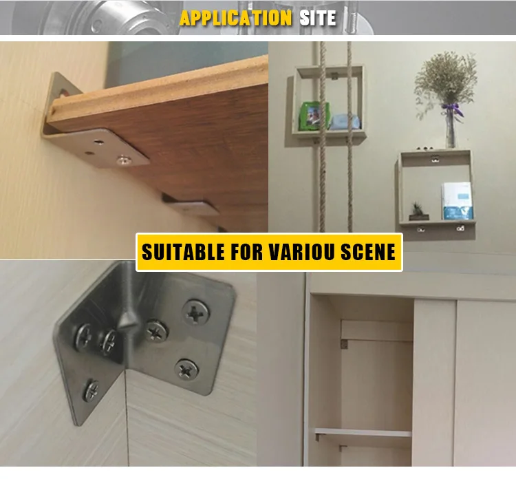 Wholesalers Kitchen Furniture Stainless Steel Small Shelf Support Glass