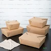 Microwavable Folded Kraft Paper Take-Out food takeaway box