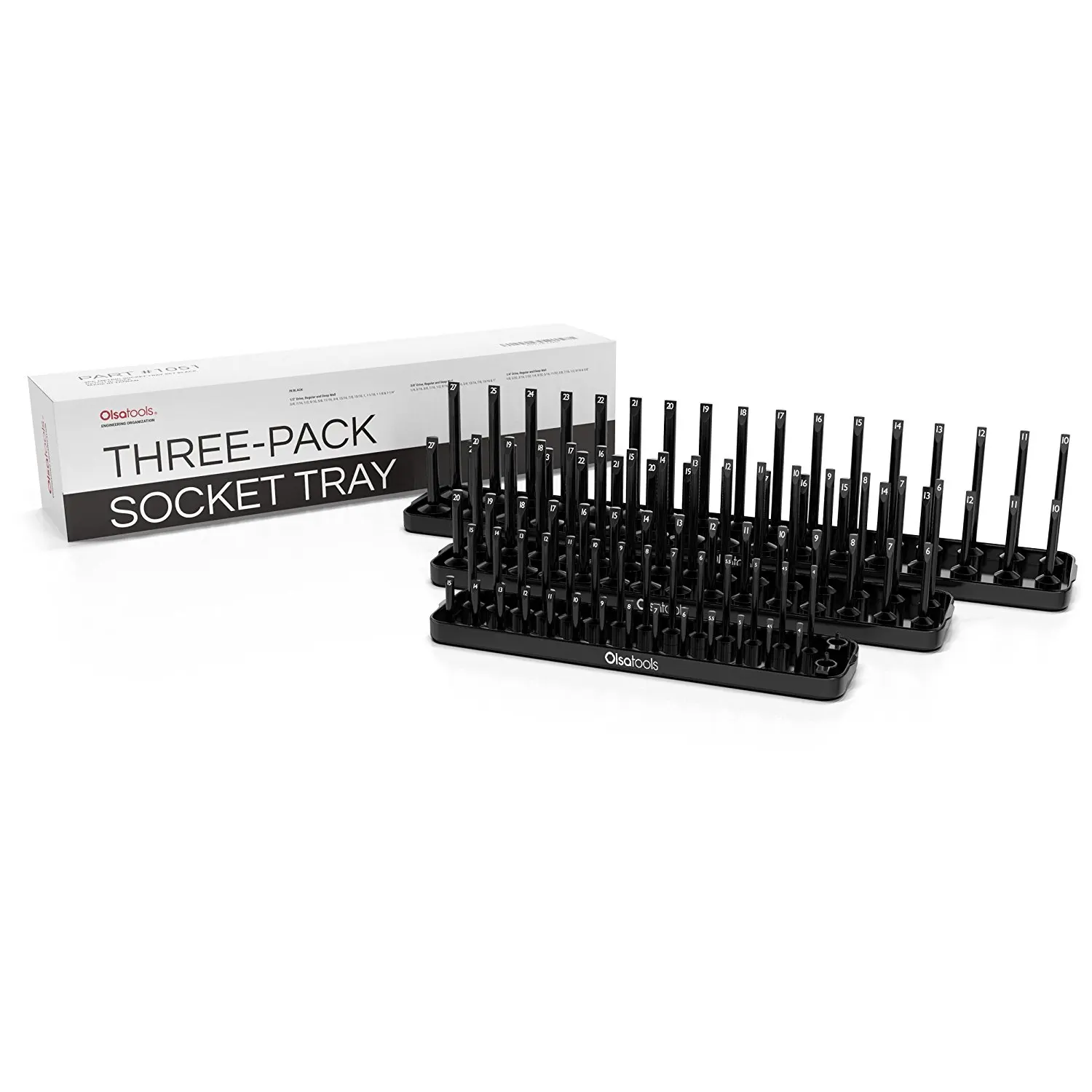 6 Neiko 1//2/" Socket Holder Racks Rail Organizers Mechanics Tool Holds 84 Sockets