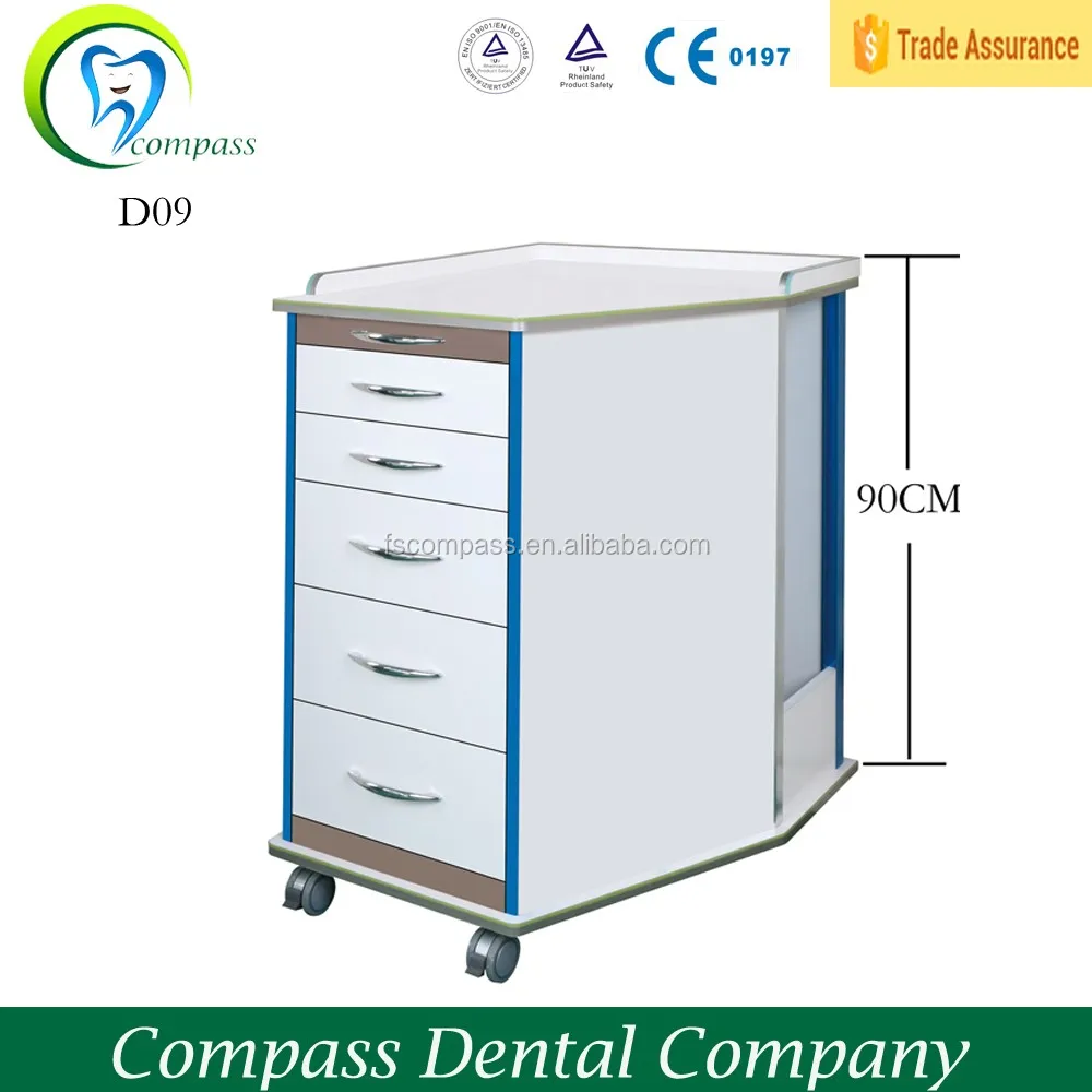 Single Mobile Durable Dental Furniture With Two Drawers Buy