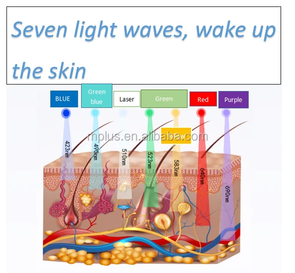 PDT red and blue light facial photon skin rejuvenation beauty instrument
