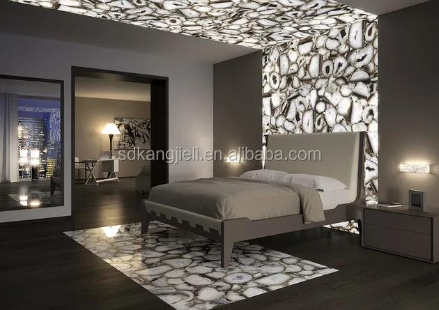 Luxury stone semi-precious stone red agate backlit gemstone slab for decoration