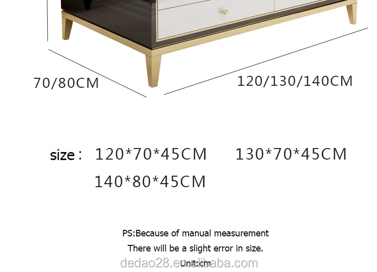 Stainless Coffee Table Italy Luxury Design Living Room Furniture End Table Multifunction Side Table with Drawers