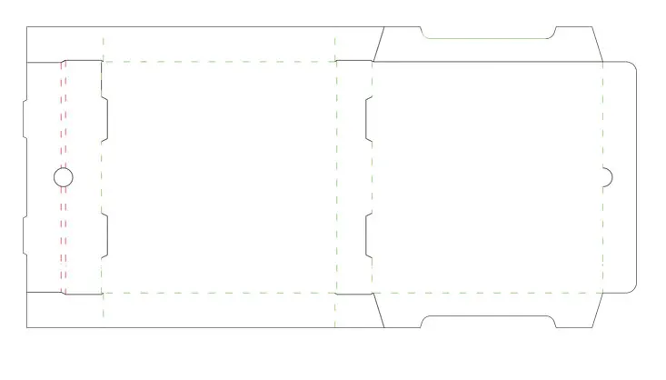 Крой для коробки для пиццы