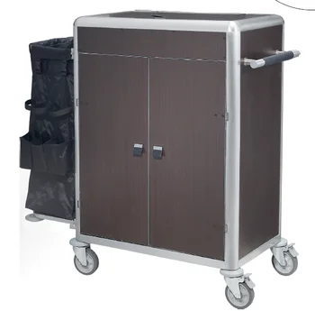 Multifunction Housekeeping Cart Hotel Service Trolley For Cleaning ...