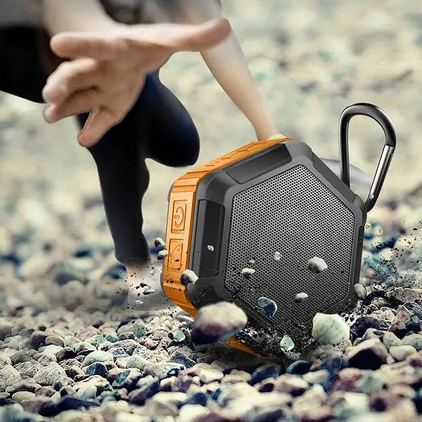 bts-08 IP65 Waterproof Hexagon Bluetooth Speaker Mini Portable Wireless with Hook - ANKUX.COM
