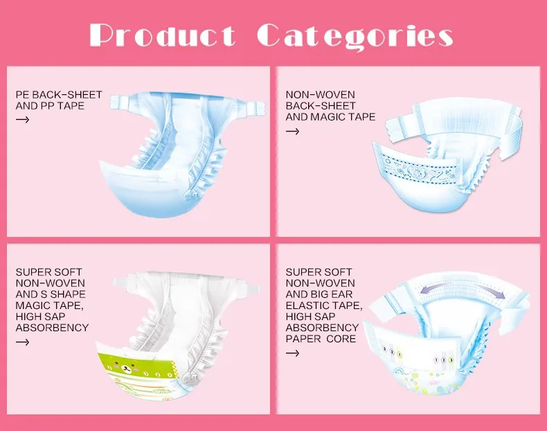 A Grade Stock Lots Baby Diapers And Good Quality B Grade Baby Diaper