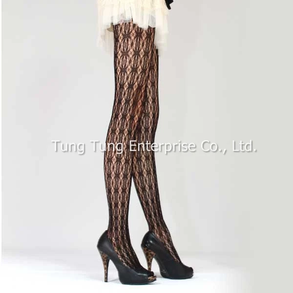 Taiwan Factory Chain Snowflakes Lady Sexy Black Pretty Pantyhose Buy