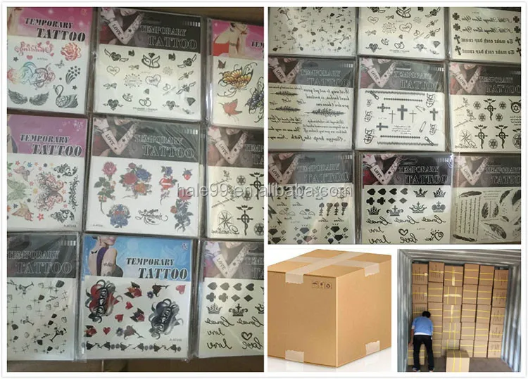 packing of tattoo sticker