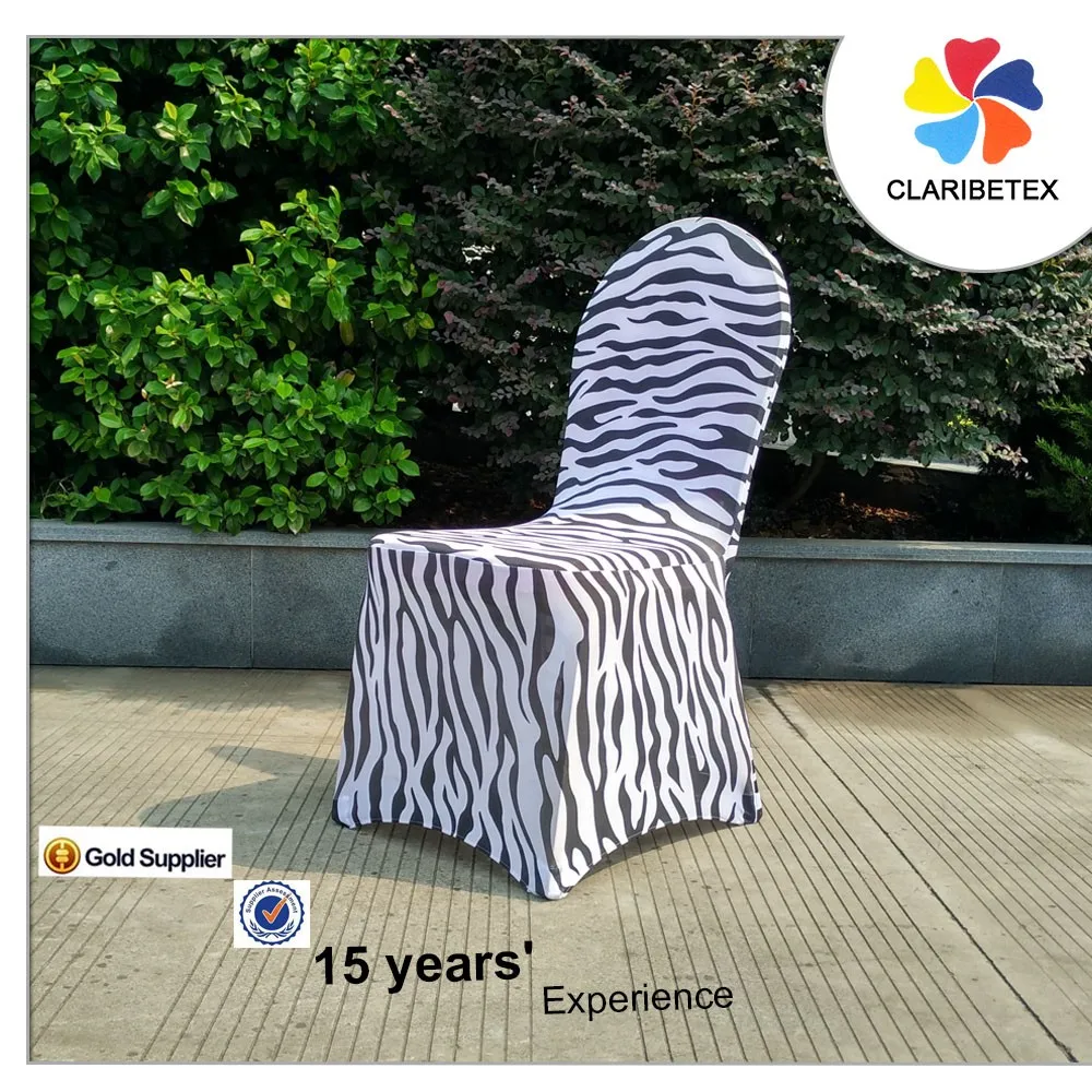 190gsm Plain Dyed Pattern Spandex Stretch Chair Cover White Cheap