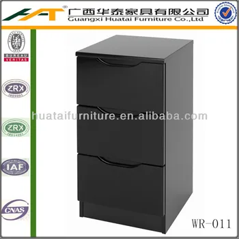 Black Color High Gloss 3 Drawer Bedside Chest Buy 3 Drawer