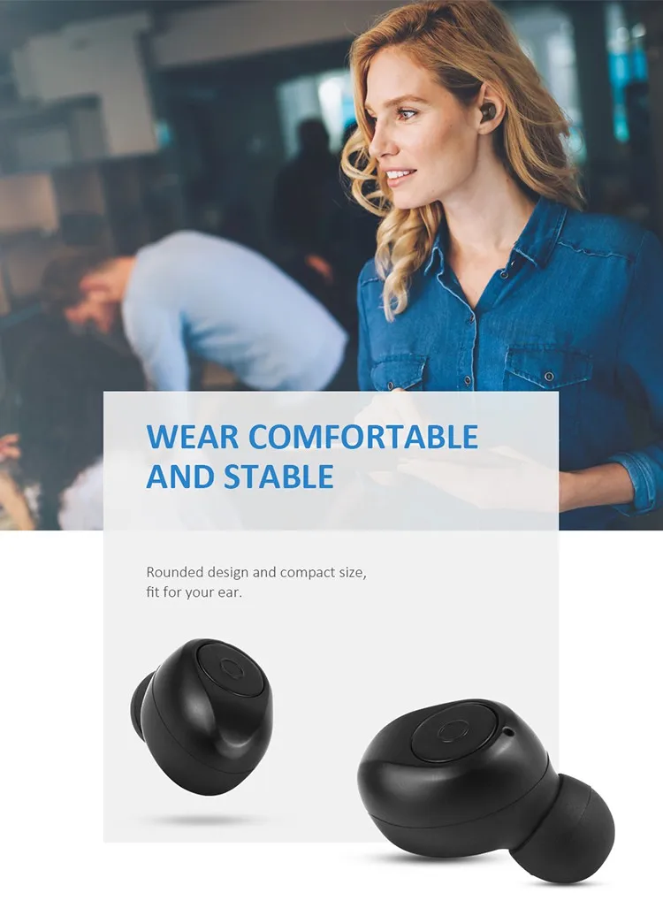 2019 TWS 7Hours New Arrival Headphone Wireless Sport Bluetooth Earphone BT Earbuds RX18 with Charging Case - ANKUX.COM