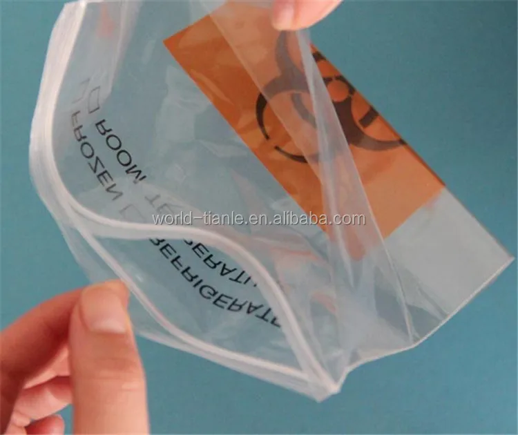 6x9 Lab Ziplock Specimen Kangaroo Bag Biohazard Medical Reclosable