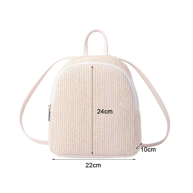straw beach bag backpack