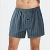 Wholesale cotton striped breathable men's boxers large size arrow pants long leg underwear