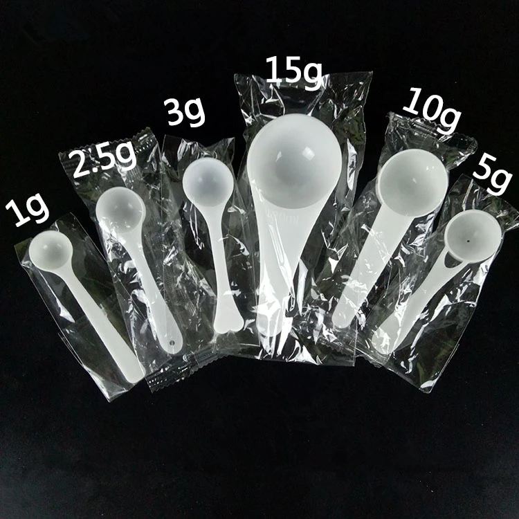 small 1 gram plastic scoop plastic