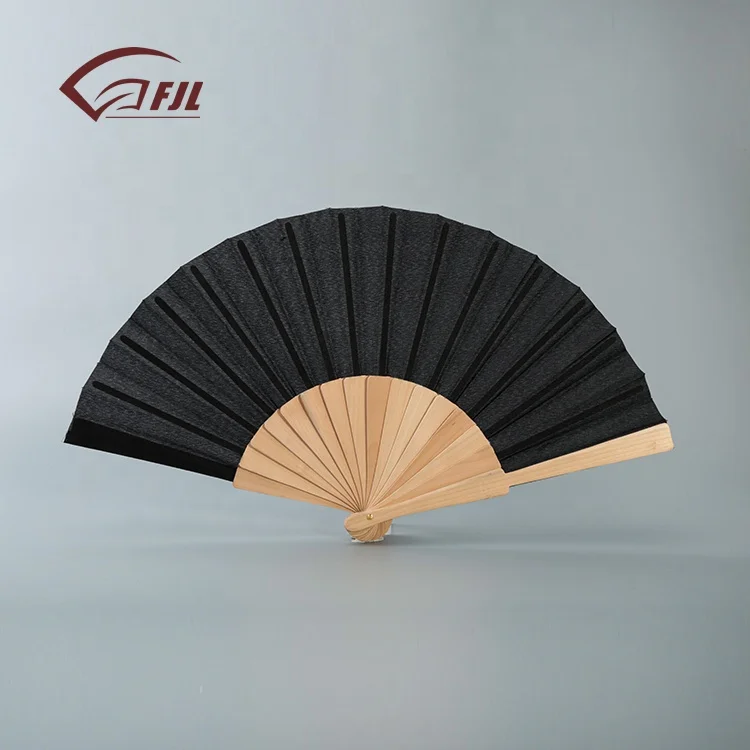 
High quality company wedding fan price birthday party decorations wooden hand fan in folk crafts 