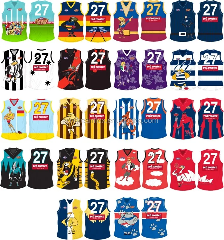 Nuevo Diseño Personalizado De Afl Liga De Fútbol Camisetas De Australia