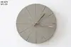 Modern minimalist 12 inches round wall clock Concrete clock with engrave line
