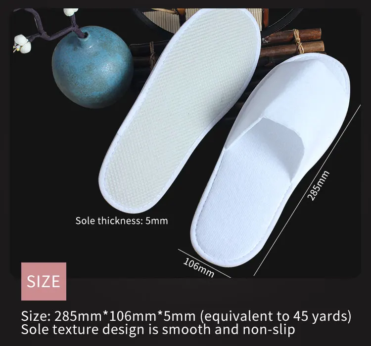 Wholesale Manufacturer Cheap Disposable Open Toe Hotel Amenities Terry Slippers